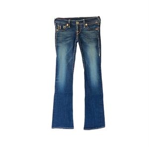 True Religion Low Rise Twisted Seam Boot Cut Jeans Size 27